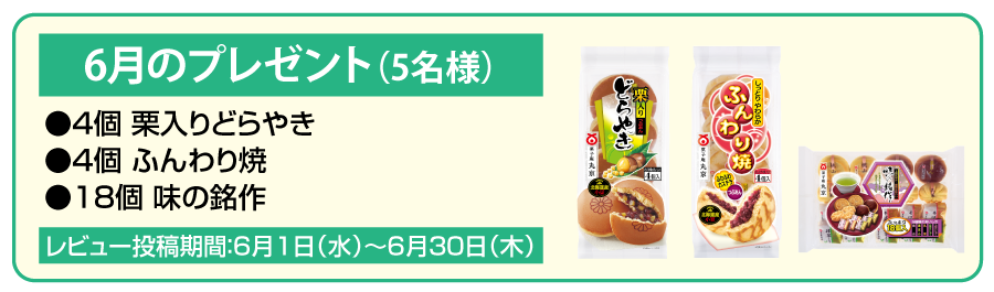 レビューキャンペーン6月の賞品