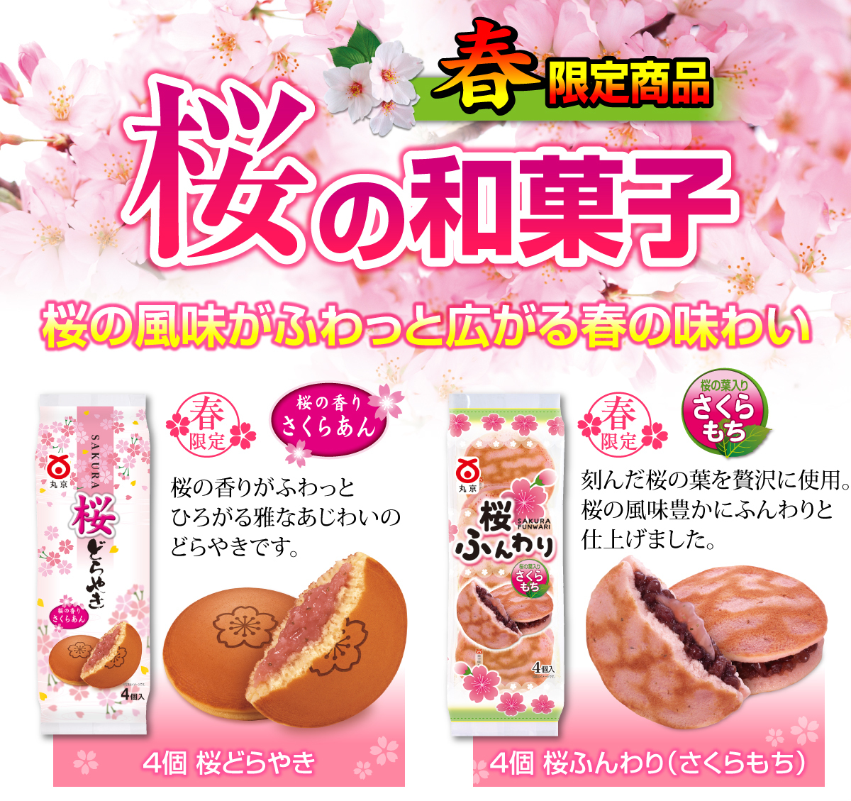 春限定商品】桜の和菓子登場！ | 菓子庵 丸京 (丸京製菓株式会社