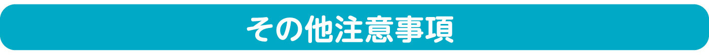 その他注意事項